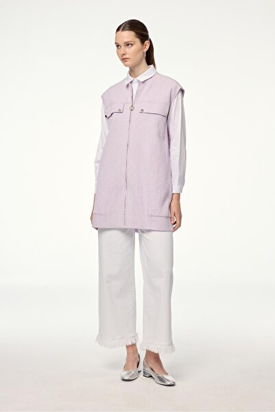 Zühre Vest Lavender Double Set Tk-1570
