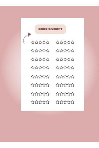 badescraft Yıldız Sticker- Star Sticker- Yıldızlı Kitap Değerlendirme Sticker...