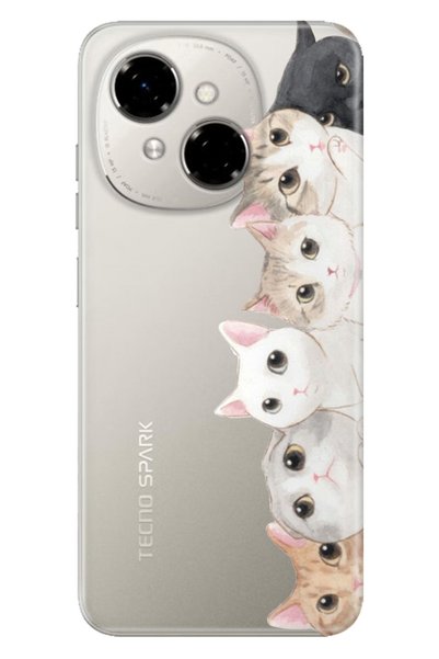 TECNO Spark Go 1 2025 6.67" Case Colorful Silicone Printed Tpu Pisi Pisi Cat