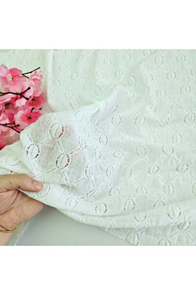 Kaf Kumaş Ύφασμα Εκρού Μπροντέ (Κεντημένο) Φιστό |   75% βαμβάκι 25% πολυεστέ...