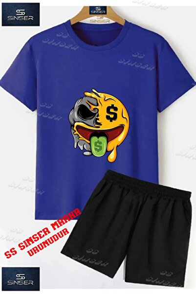 SS SİNSER Children's Unisex “Smile One Eye Tongue Dollar“ Custom Printed Crew...