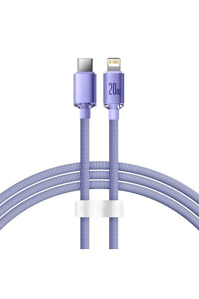 Gear Cablu de alimentare de date de la tip C la Lightning, 20W, Turbo, 2m, M46, Alumix, violet prună
