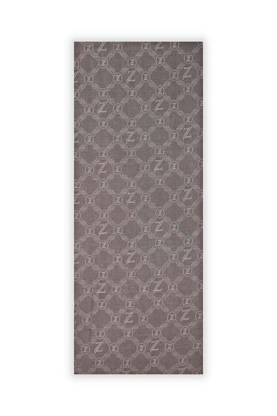 Zühre Monogram Patterned Mink Greenhouse Shawl 0021