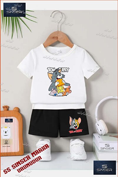 SS SİNSER Kids Unisex “Tom and Jerry Sandivic Eating“ Custom Printed Crew Nec...