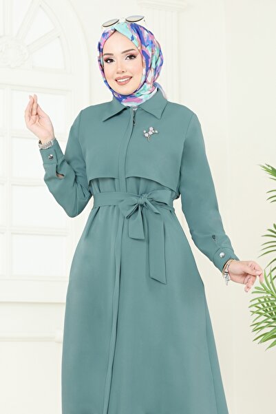 ModaMerve Bolero Detaylı Tesettür Kombin 23023UKB139-MS Mint