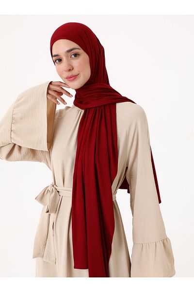 Tuva Premium Combed Cotton Shawl - Burgundy -