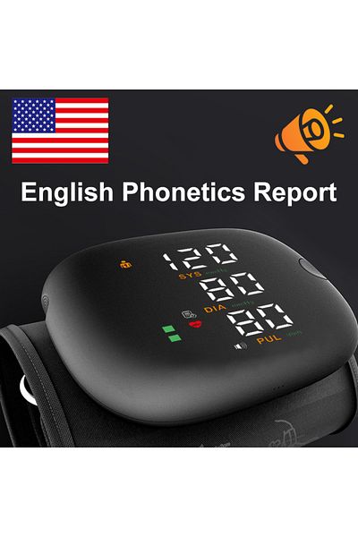 Choice English-Recharge AiQUE Backlit Wrist Blood Pressure Monitor Medical Digital Tensiometer Take Blood P
