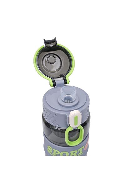 B4U Kids water bottle, pop-up flip-top, hand-spring, gray 690 ml SH2080