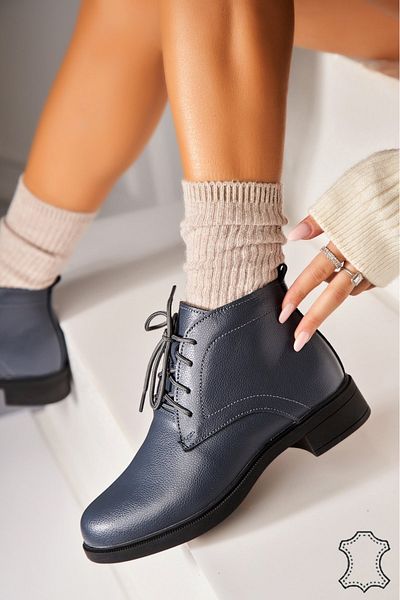 Joana Women's Natural Leather Boots Grey Jetta