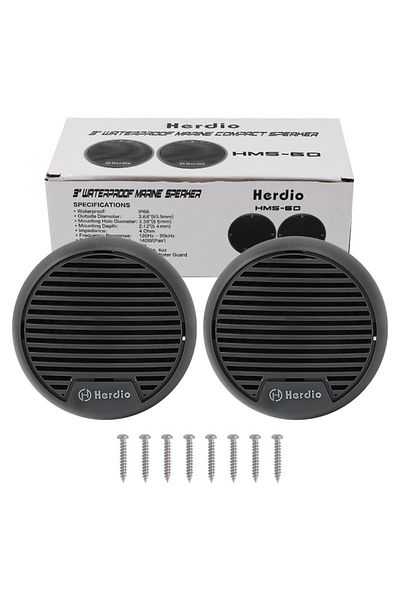 Choice Speaker 3" GRAY Herdio 3'' Waterproof Marine Speakers 2 Way Full Range Audio Stereo System Motorcycl