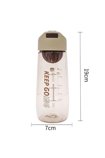 B4U Children's water bottle, pop-up flip-top, with handle, brown, 480 ml MSD5501