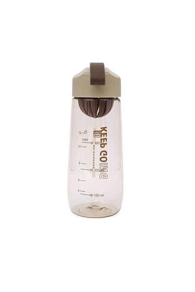 B4U Children's water bottle, pop-up flip-top, with handle, brown, 480 ml MSD5501