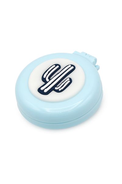 global fashion Foldable hairbrush, blue with cactus