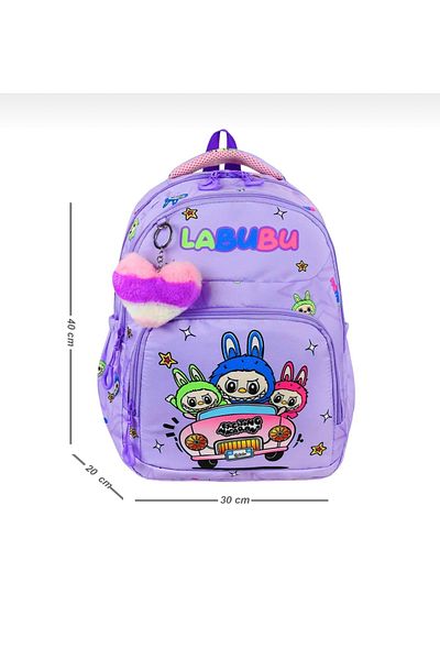 JOJO KIDS Children's Labubu Primary School Backpack, Set of 3, Thermal Nutrition, Pen Holder, Orthopedic Bag