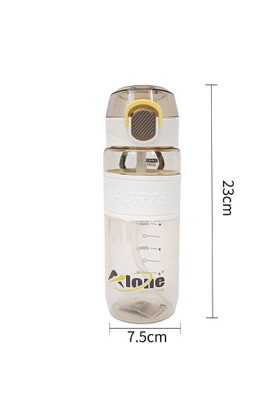 B4U Kids water bottle, pop-up flip-top with straw, with grip, white, 650 ml 5829