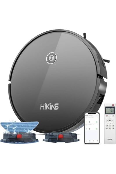 Generic Black robotic vacuum cleaner