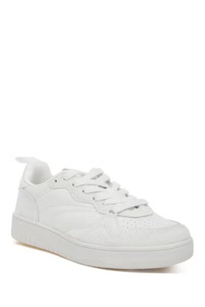 london Rag Women Faux Leather Casual Sneakers in White