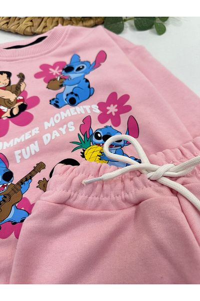 chibuumbabykids Girl's Lillo and Stitch Printed Tracksuit Set