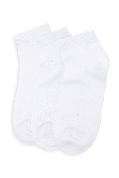 R&B White Boy 3 Pack Solid Ankle Socks