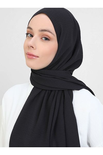 Tuva Crepe Jazz Shawl - Smoked -