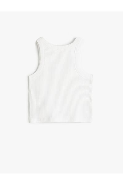 Koton White Girl's Basic Tank Top