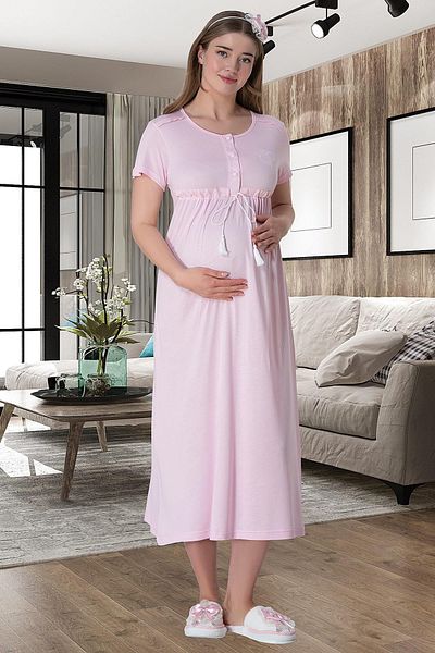 Mavelle Women's Pregnant Maternity Nightgown 6012