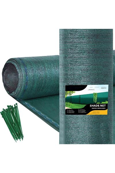 SERSIMO Shade and privacy net for fence, 1m width, 50m length, 140g density, green