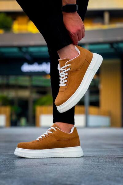 BESKAR Kb X20 Tan Suede Casual Men's Shoes – Lightweight Construction