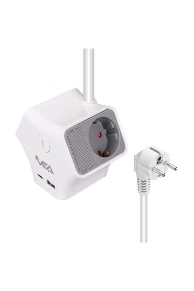 AyrStore Vea Ve-G903Yc 3 USB + Type-C Input Switched 1.5 Meter Group Socket