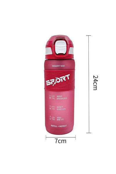 B4U Children's water bottle, pop-up flip-top, sports, red, 650 ml YHSQ8312