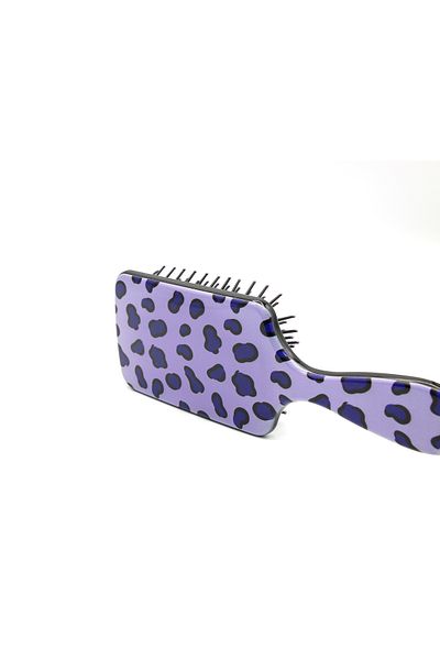 global fashion Perie pentru par, dreptunghiulara, Leopard, Mov