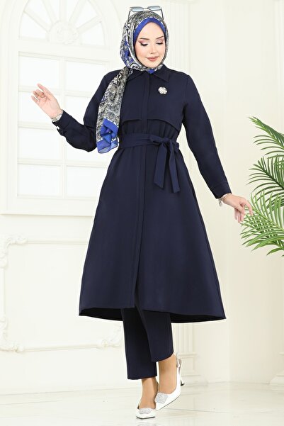 ModaMerve Bolero Detaylı Tesettür Kombin 23023UKB139-MS Laci