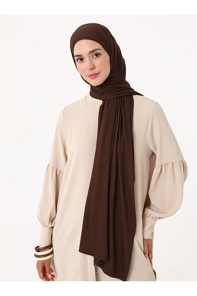 Tuva Premium Combed Cotton Shawl - Bitter Coffee -