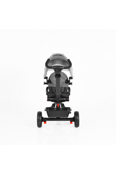 byox Quick Grey children's tricycle with EVA wheels, reversible seat and adjustable backrest, pen holder