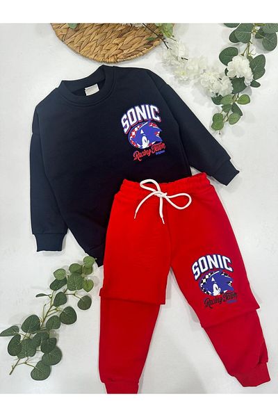 chibuumbabykids Boy's Sonic Printed Tracksuit Set