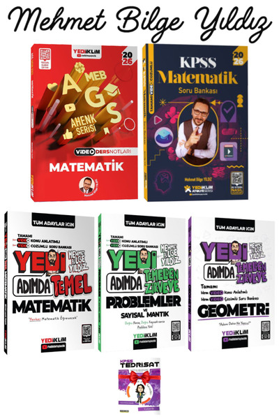 Yediiklim Yayınları Mehmet Bilge Yıldız|2026 MEB-AGS Matematik Video Ders Not...