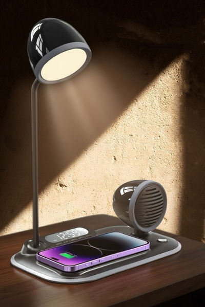 EXENAR Kablosuz Şarj Standı 4in1 Apple Iphone - Android Uyumlu Çok Amaçlı Blu...