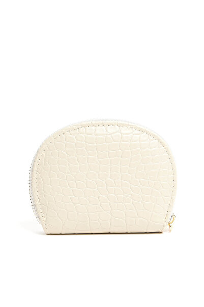 R&B Beige WoMen's's Textured Cosmetic Pouch