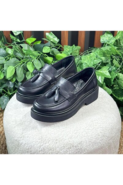 MEY Inside Outside Natural Leather Thick Heel Loafer Ballet M1168