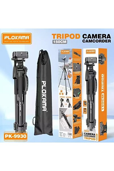 PLOKAMA Profesyonel Tripot Telescopic Uzunluk, Kumandalı, 150 cm Kaliteli Göv...