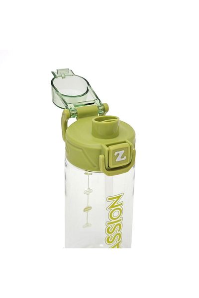 B4U Kids water bottle, pop-up flip-top with straw, sports, green, 620 ml H859