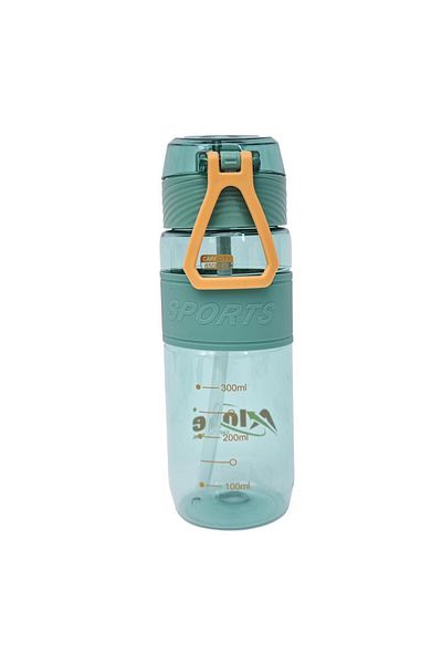 B4U Kids water bottle, pop-up flip-top with straw, with grip, green, 650 ml 5829