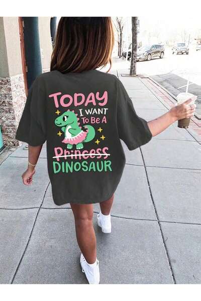 SVART WEAR Μπλουζάκι Dinosaur Digital με τύπωμα 100% βαμβάκι oversized για κο...