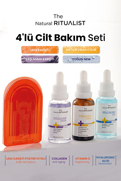 The Natural Ritualist Leke Karşıtı ve Cilt Onarımına Yardımcı 4'lü Cilt Bakım Seti