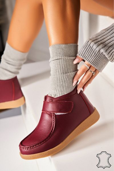 Joana Women's Genuine Leather Boots Bordeaux Ilena