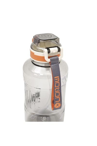 B4U Children's school water bottle, pop-up flip-top with straw, with handle, gray, 1510 ml G757