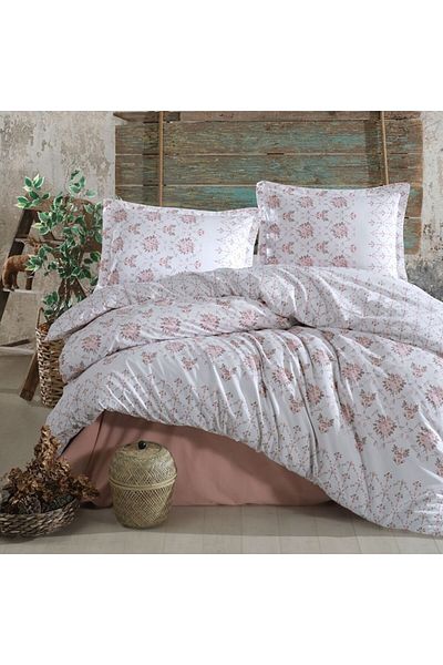 Pucioasa Double bed linen made of 100% cotton with floral print, Krista