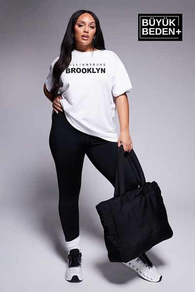 Superlife Дамски големи размери Willams.Brooklyn с принт и велосипедна яка SPR25BTSK15