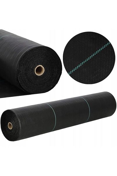 SERSIMO Agrotextile foil, mulch, weed killer, UV filter, 100 x 1.6 meters, 90g/m2, black