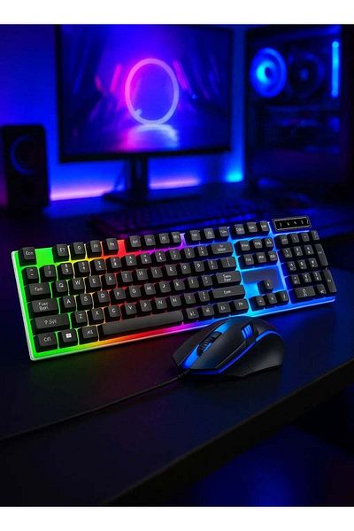 Jite Gaming Keyboard and Mouse Combo, RGB Backlit, Black and White Colour Options